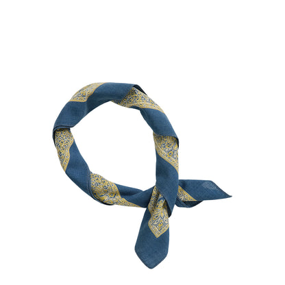 RRL By Ralph Lauren Logo Indigo Cotton Bandana Indigo / Cream