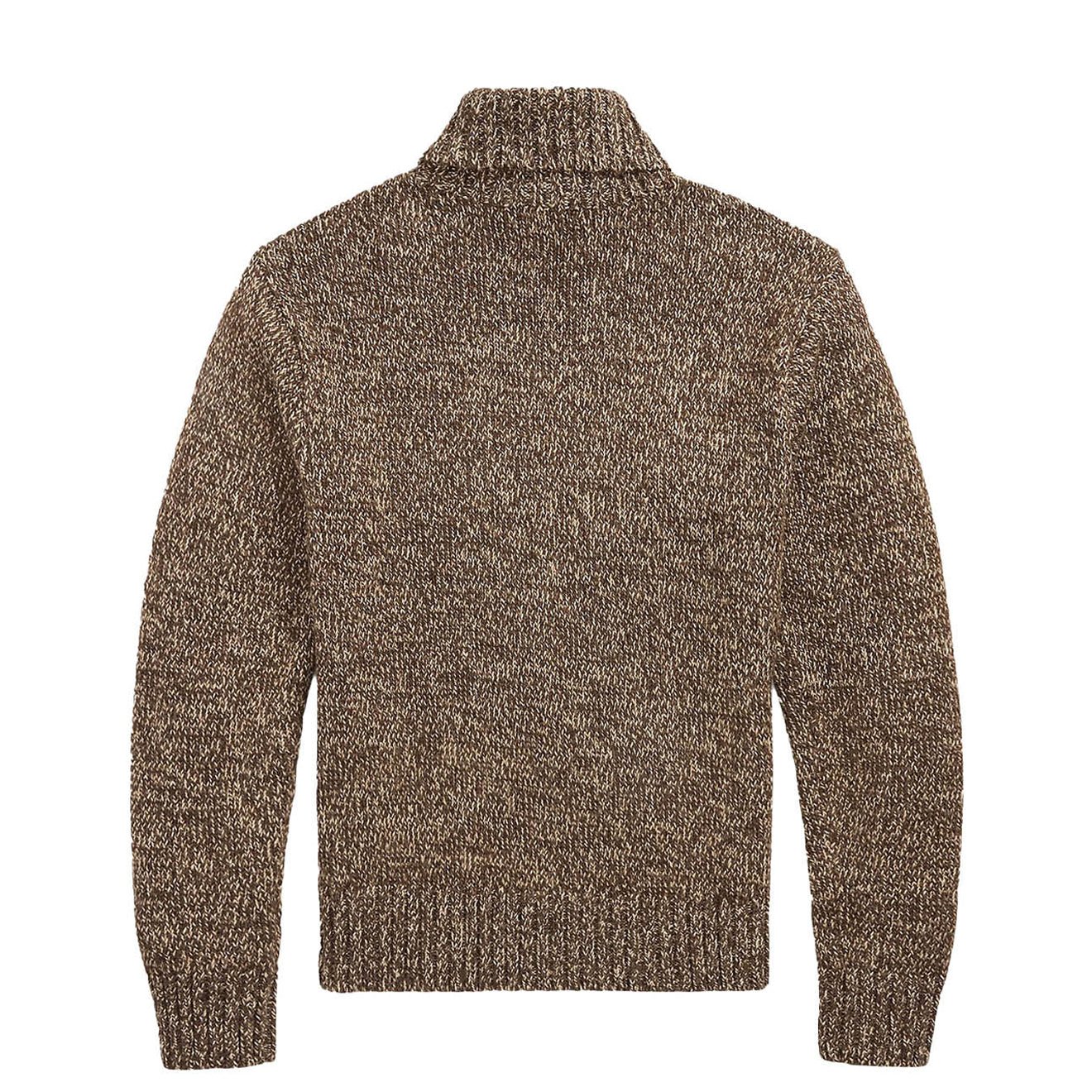 RRL By Ralph Lauren Marled Turtleneck Sweater Brown / Cream Multi - The Sporting Lodge