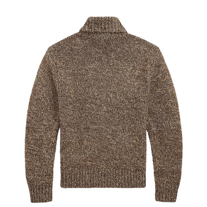 RRL By Ralph Lauren Marled Turtleneck Sweater Brown / Cream Multi - The Sporting Lodge