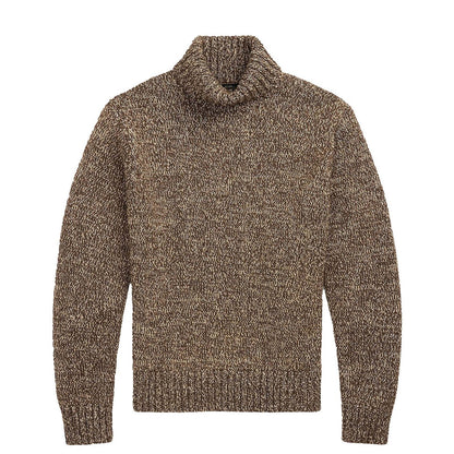 RRL By Ralph Lauren Marled Turtleneck Sweater Brown / Cream Multi - The Sporting Lodge