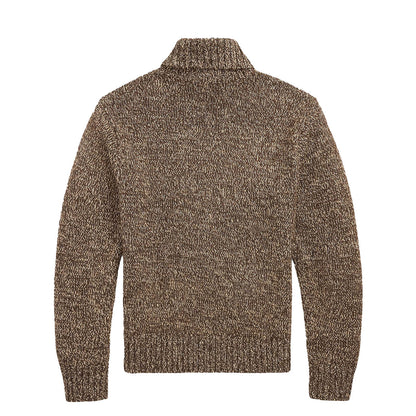 RRL By Ralph Lauren Marled Turtleneck Sweater Brown / Cream Multi
