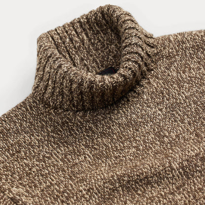 RRL By Ralph Lauren Marled Turtleneck Sweater Brown / Cream Multi