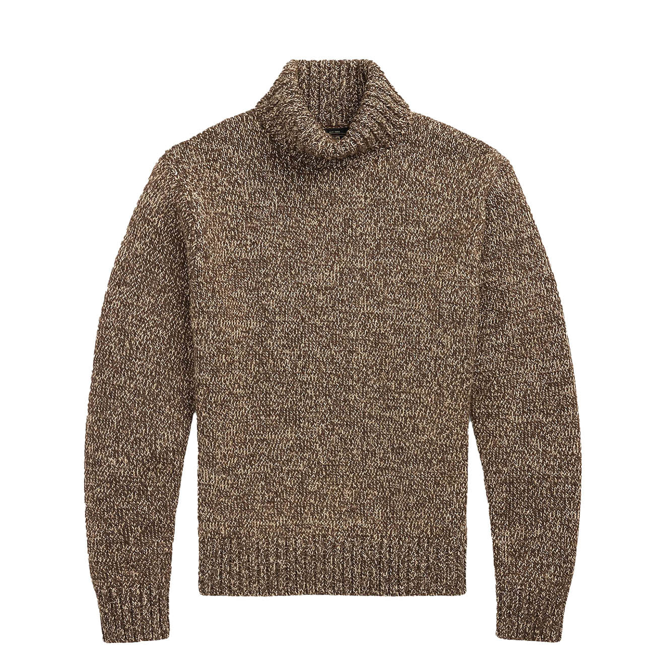 RRL By Ralph Lauren Marled Turtleneck Sweater Brown / Cream Multi