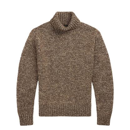 RRL By Ralph Lauren Marled Turtleneck Sweater Brown / Cream Multi