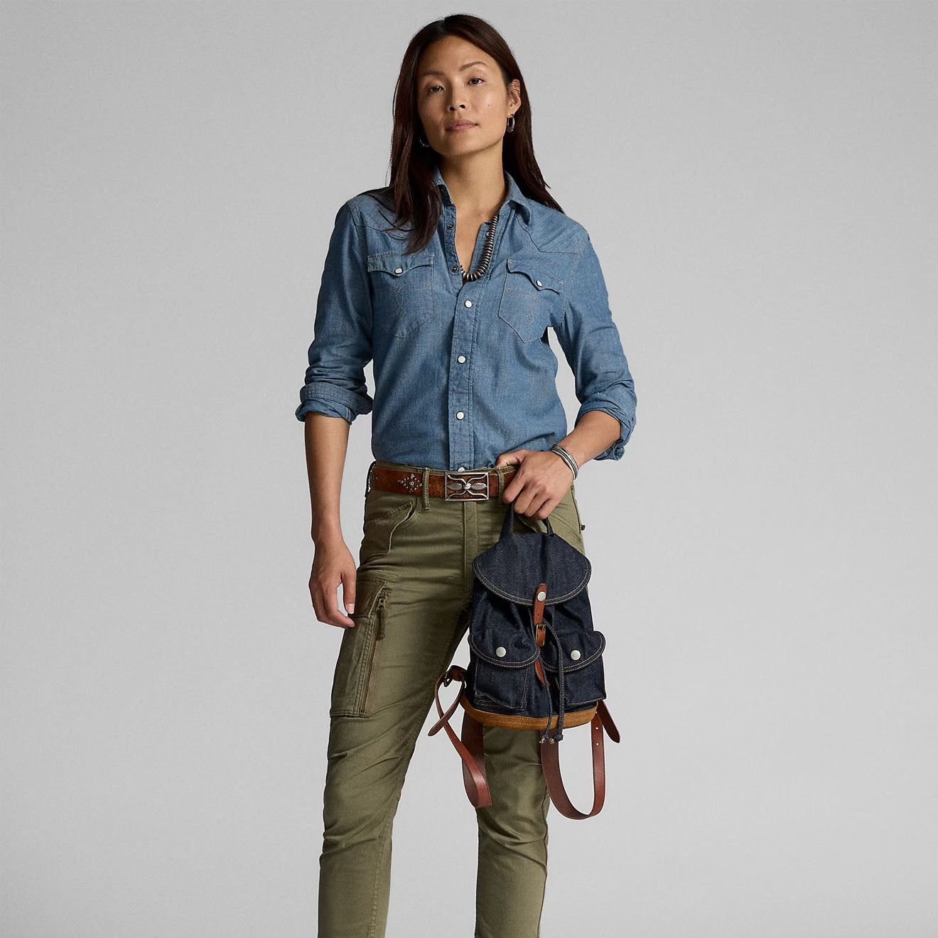 RRL By Ralph Lauren Mini Denim Rucksack Indigo - The Sporting Lodge