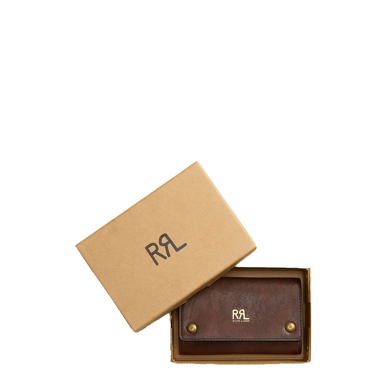 RRL By Ralph Lauren Nail Grooming Kit & Leather Case Dark Mahogany
