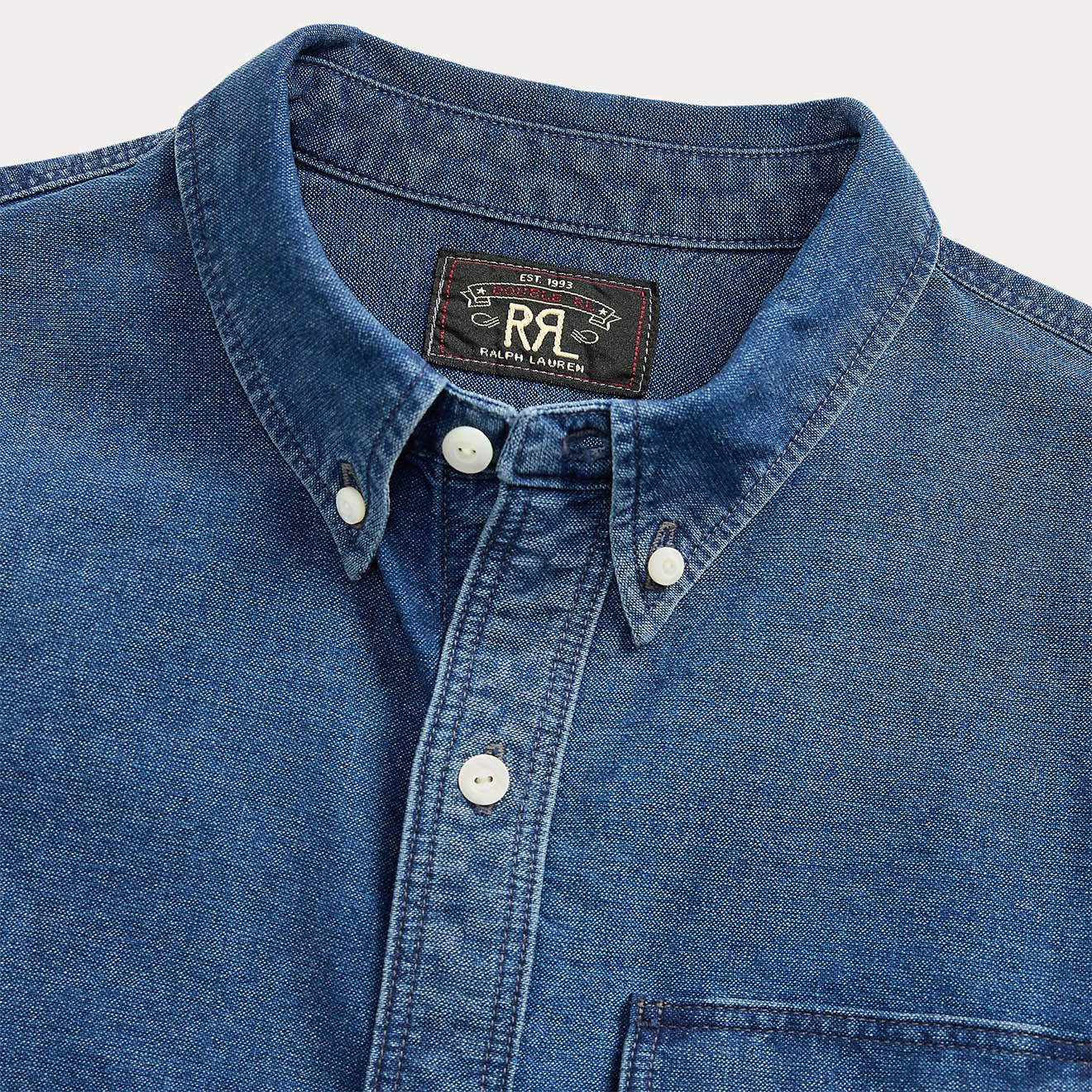 RRL By Ralph Lauren Oxford Workshirt Shirt Indigo - The Sporting Lodge