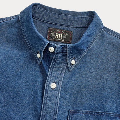 RRL By Ralph Lauren Oxford Workshirt Shirt Indigo - The Sporting Lodge