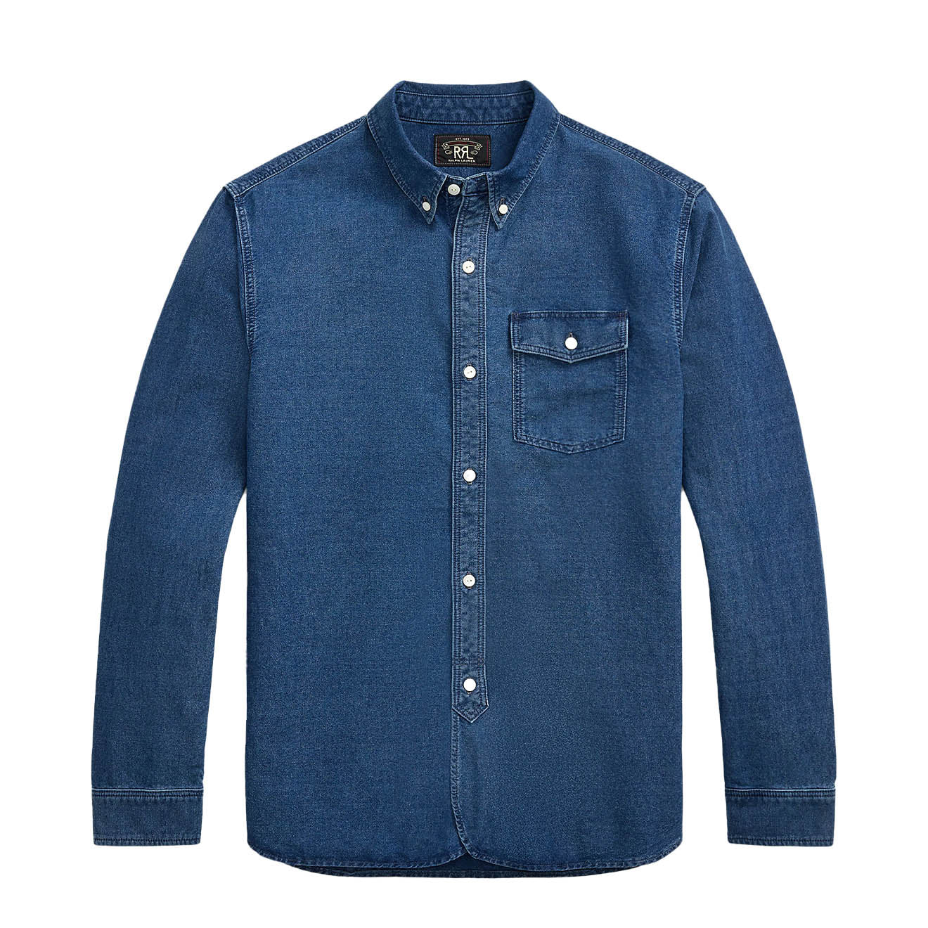 RRL By Ralph Lauren Oxford Workshirt Shirt Indigo - The Sporting Lodge