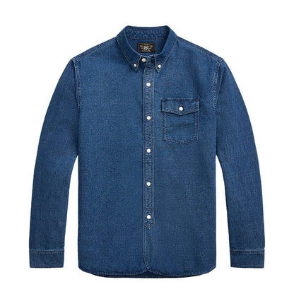 RRL By Ralph Lauren Oxford Workshirt Shirt Indigo - The Sporting Lodge