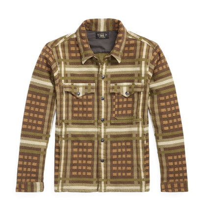 RRL By Ralph Lauren Patterned Jacquard Overshirt Brown Multi