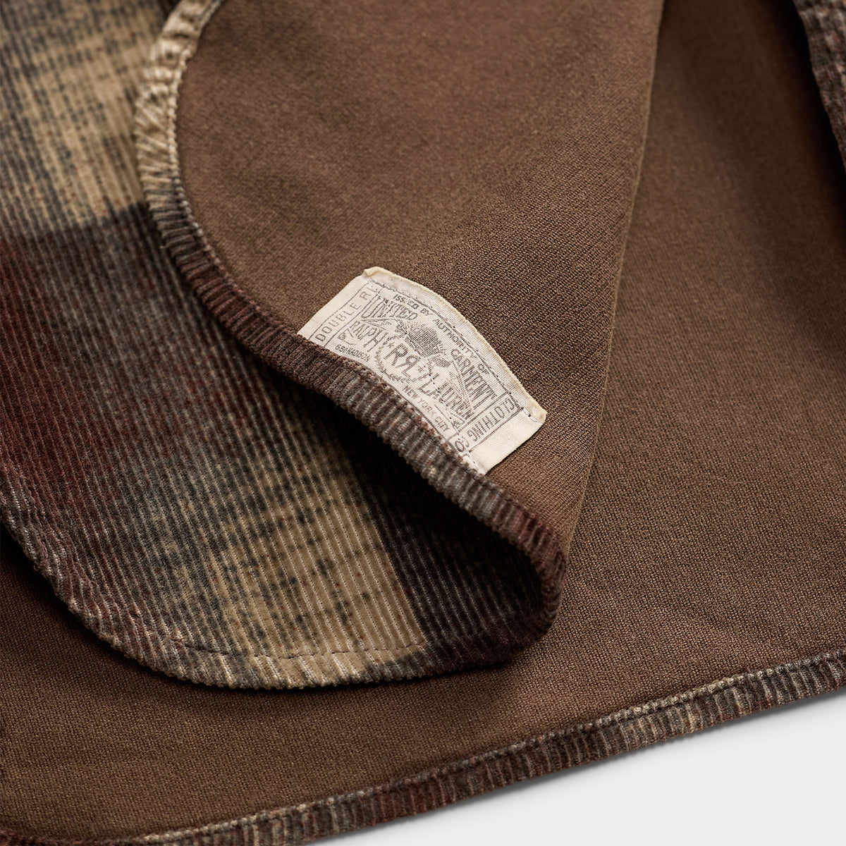 RRL By Ralph Lauren Plaid-Print Corduroy Workshirt Brown / Grey