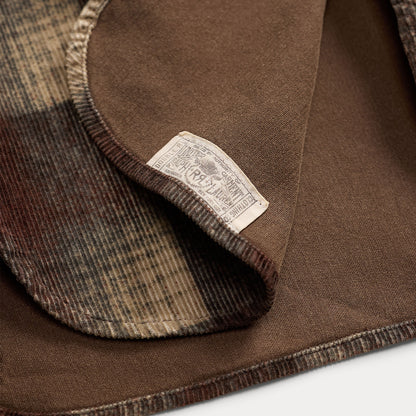 RRL By Ralph Lauren Plaid-Print Corduroy Workshirt Brown / Grey