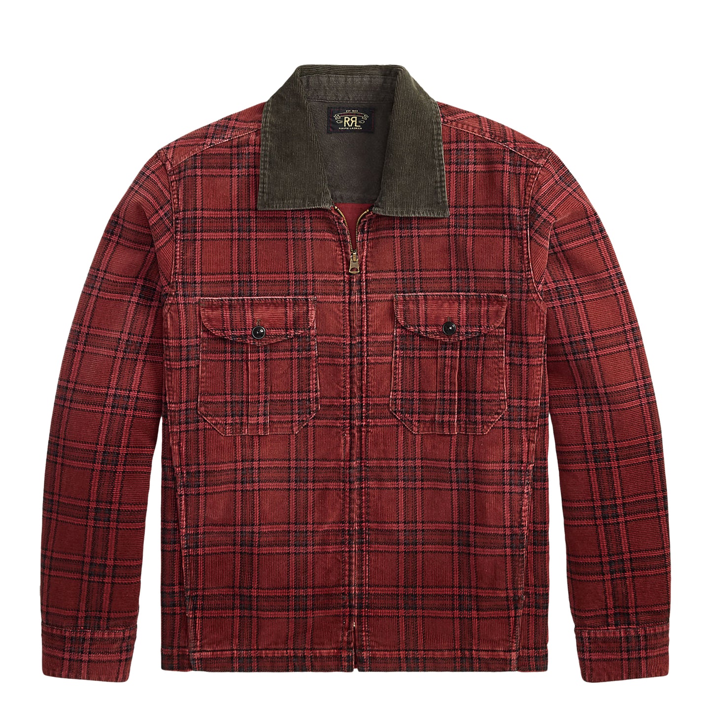 RRL By Ralph Lauren Plaid Corduroy Overshirt Red / Black