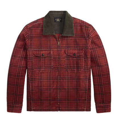 RRL By Ralph Lauren Plaid Corduroy Overshirt Red / Black