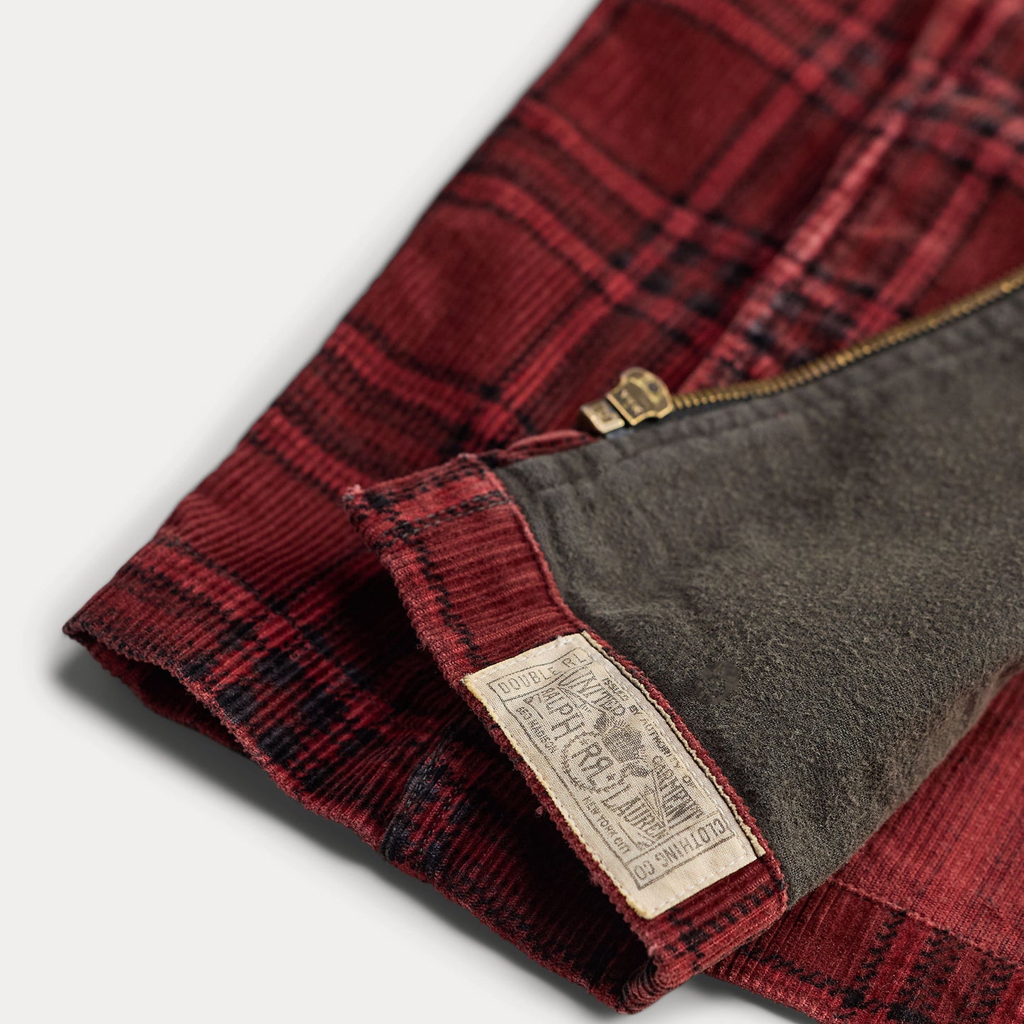RRL By Ralph Lauren Plaid Corduroy Overshirt Red / Black