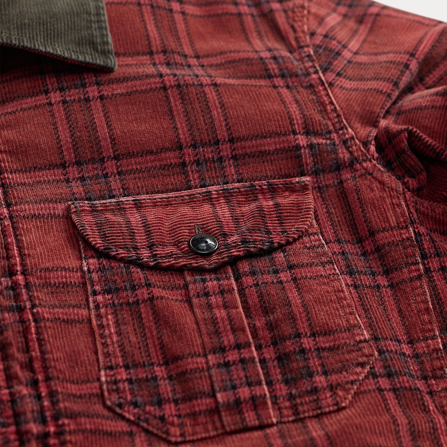 RRL By Ralph Lauren Plaid Corduroy Overshirt Red / Black