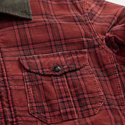 RRL By Ralph Lauren Plaid Corduroy Overshirt Red / Black