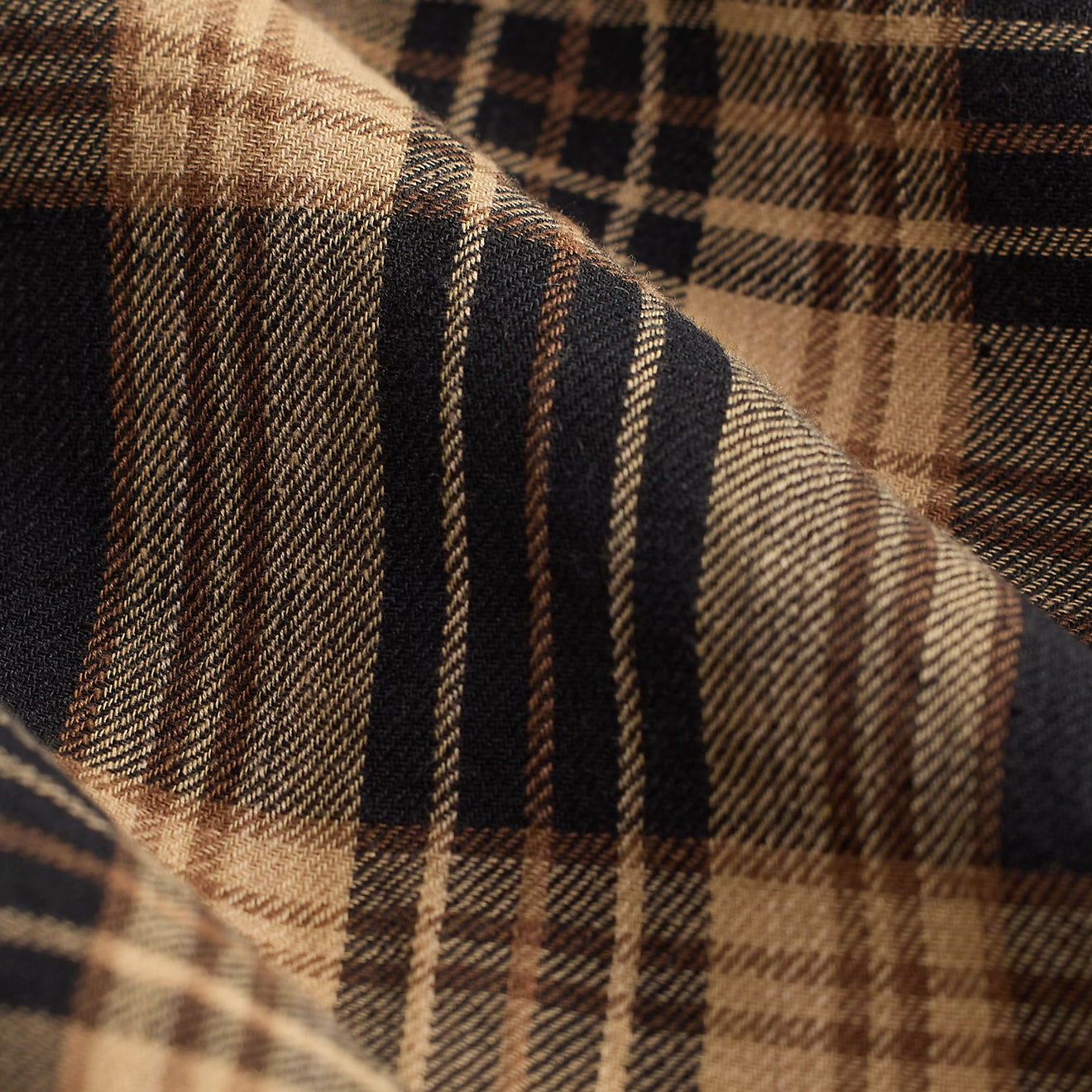 RRL By Ralph Lauren Plaid Cotton-Linen Workshirt Black / Brown / Tan - The Sporting Lodge