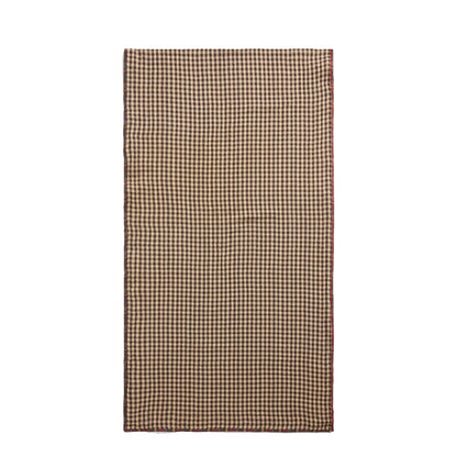 RRL By Ralph Lauren Plaid Double Faced Cotton Scarf Brown Plaid / Grey Checker