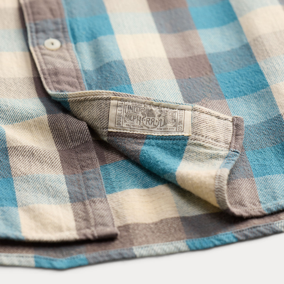 RRL By Ralph Lauren Plaid Twill Workshirt Blue / White