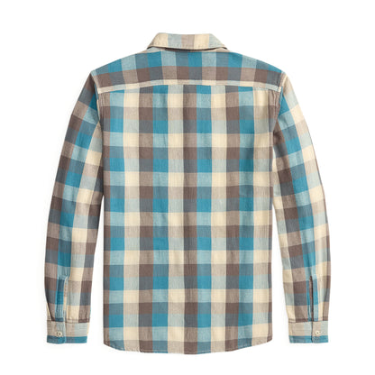 RRL By Ralph Lauren Plaid Twill Workshirt Blue / White