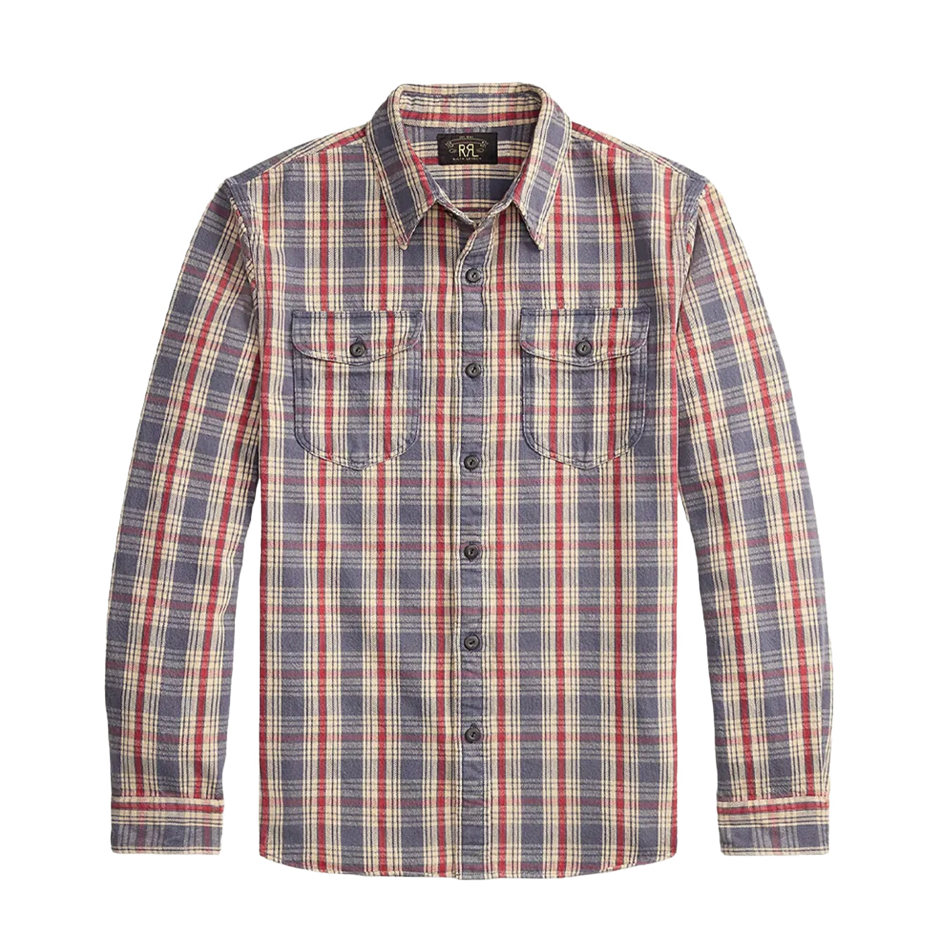RRL By Ralph Lauren Plaid Twill Workshirt Blue / Cream / Red - The Sporting Lodge