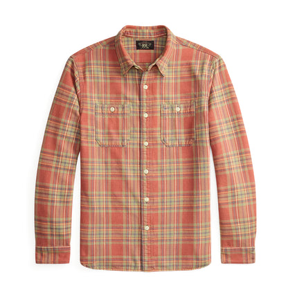 RRL By Ralph Lauren Plaid Twill Workshirt Red / Blue / Green - The Sporting Lodge