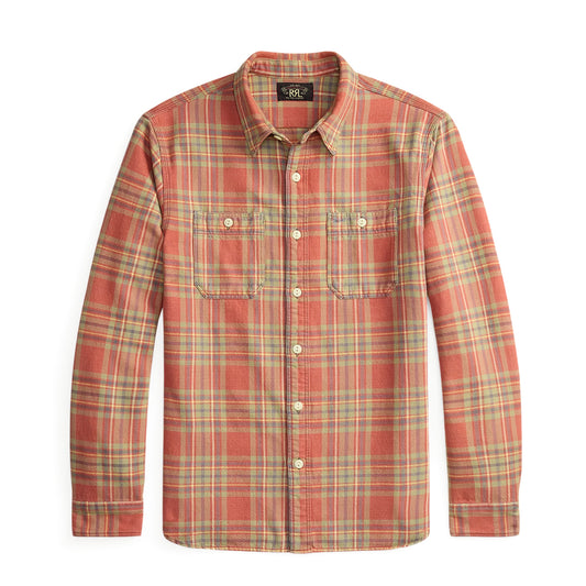RRL By Ralph Lauren Plaid Twill Workshirt Red / Blue / Green - The Sporting Lodge