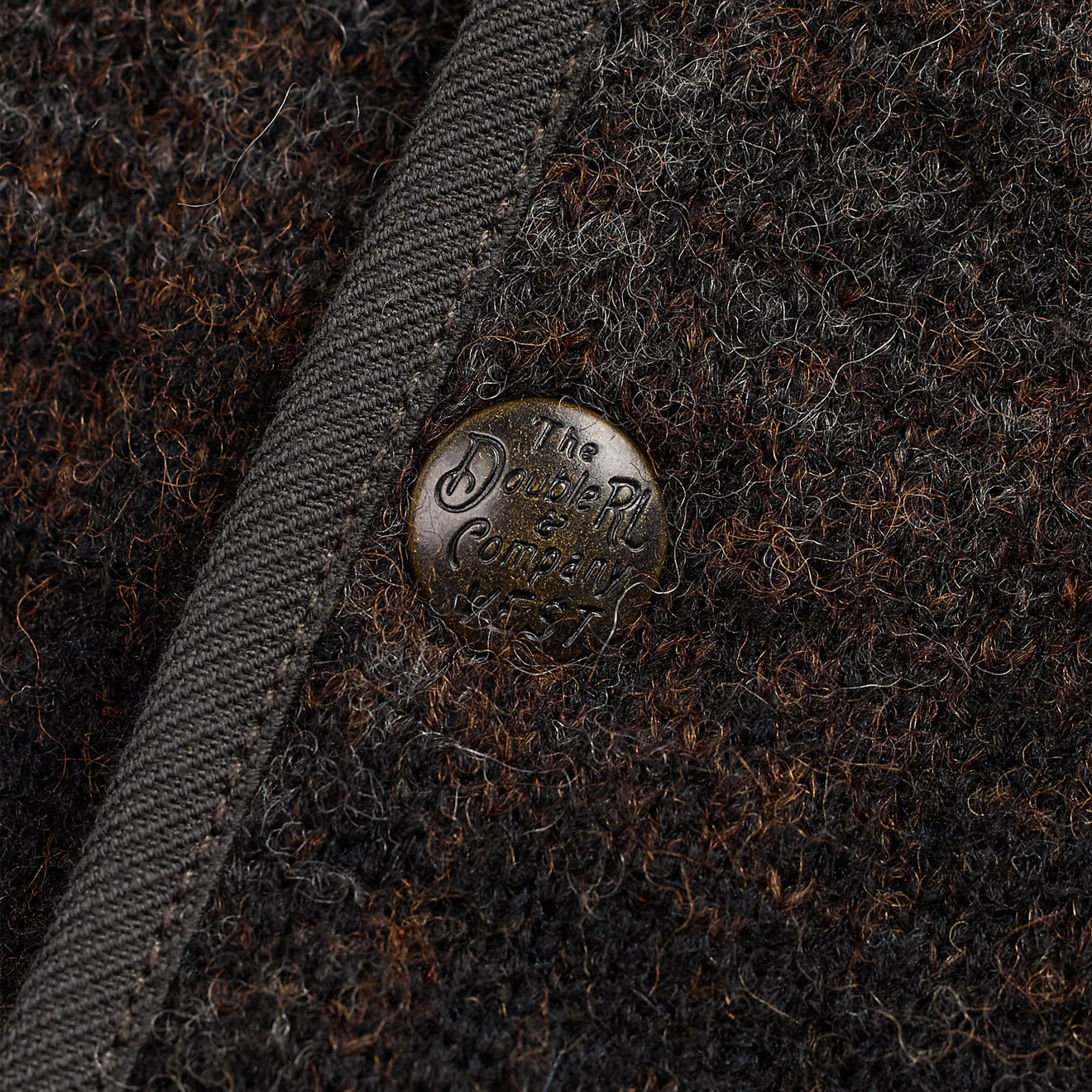 RRL By Ralph Lauren Plaid Wool-Cotton Waistcoat Brown / Multi