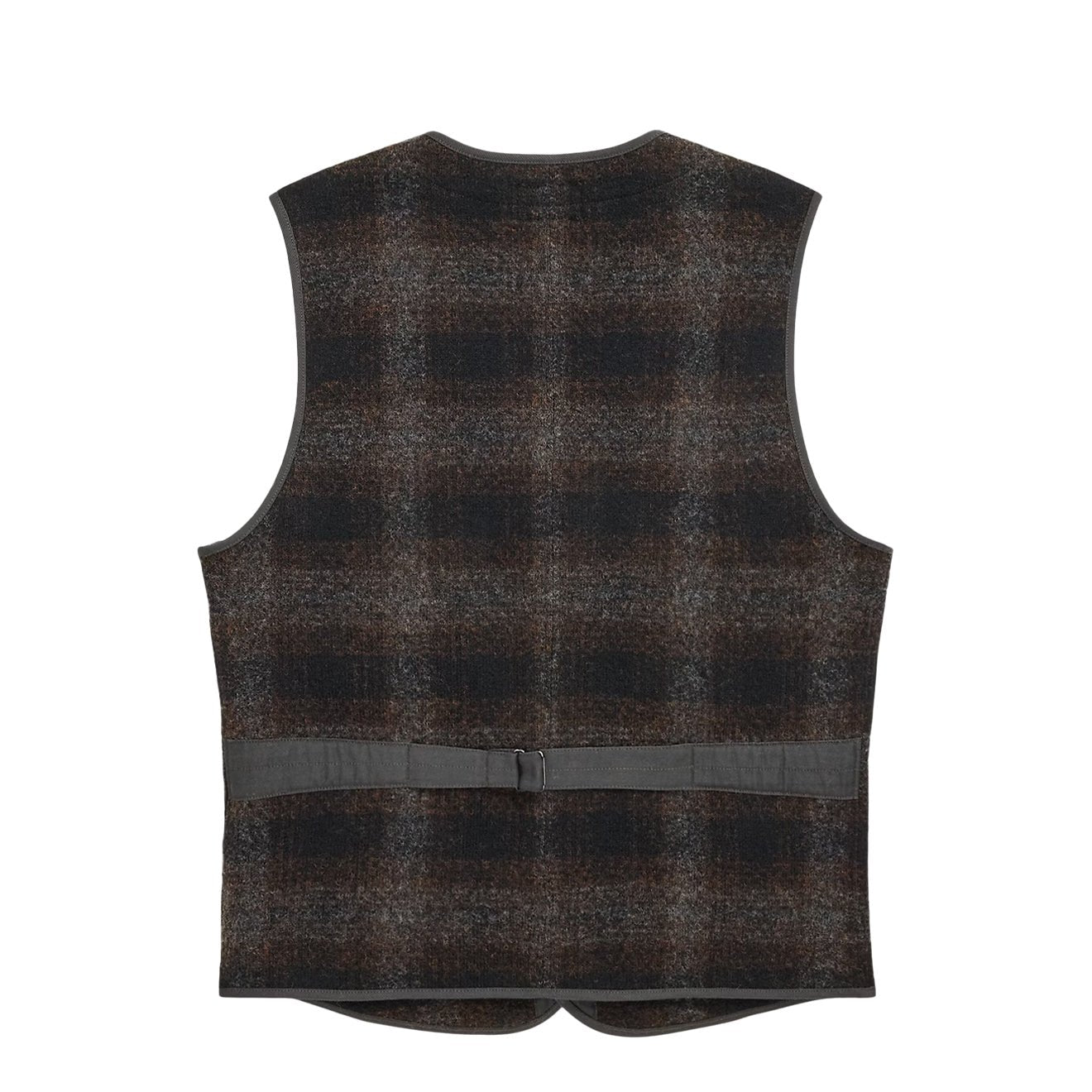 え*む様 RRL RALPH LAUREN Lプラッドコットンウール チェックシ RRL By Ralph Lauren Plaid Wool-Cotton Waistcoat Brown / Multi