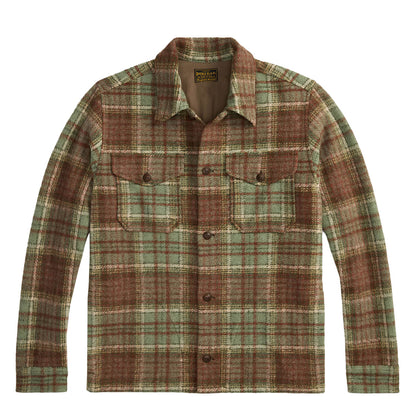 RRL By Ralph Lauren Plaid Wool Blend Workshirt Green / Multi