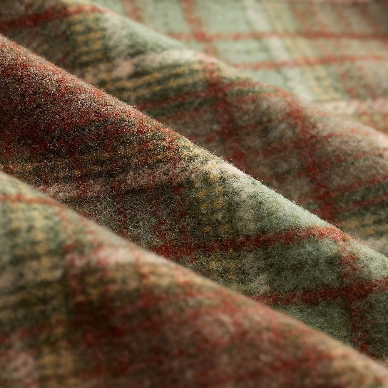 RRL By Ralph Lauren Plaid Wool Blend Workshirt Green / Multi