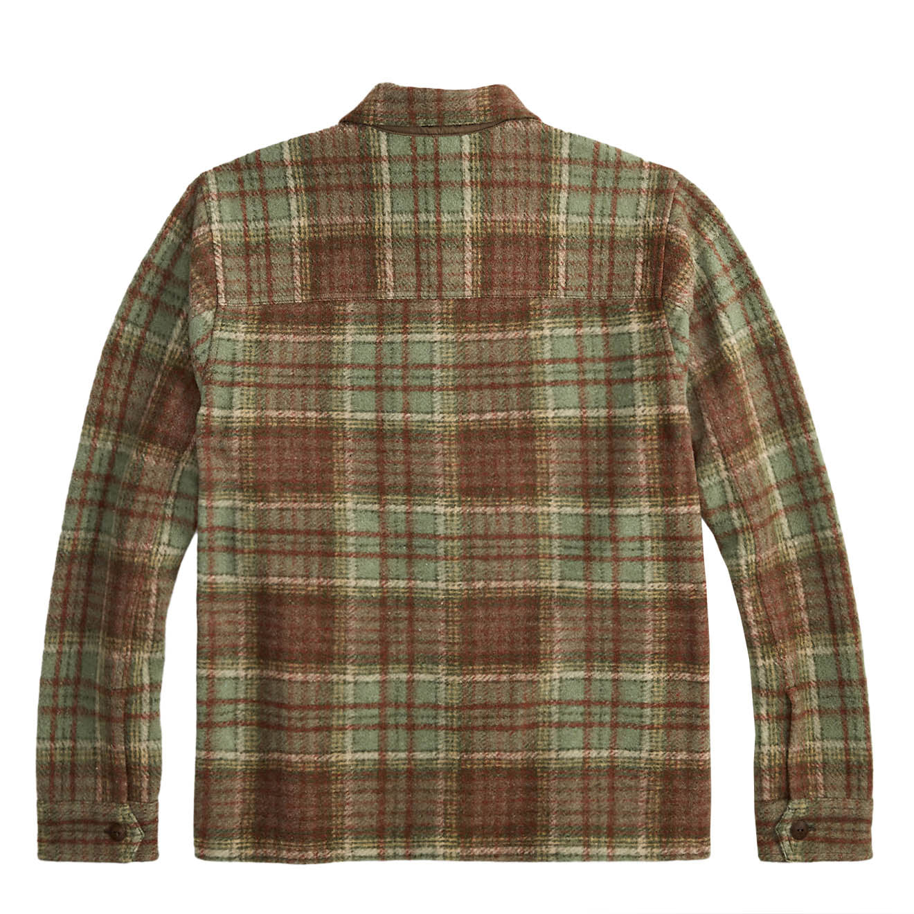 RRL By Ralph Lauren Plaid Wool Blend Workshirt Green / Multi