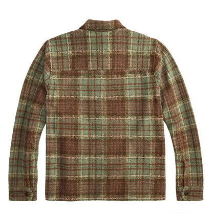 RRL By Ralph Lauren Plaid Wool Blend Workshirt Green / Multi