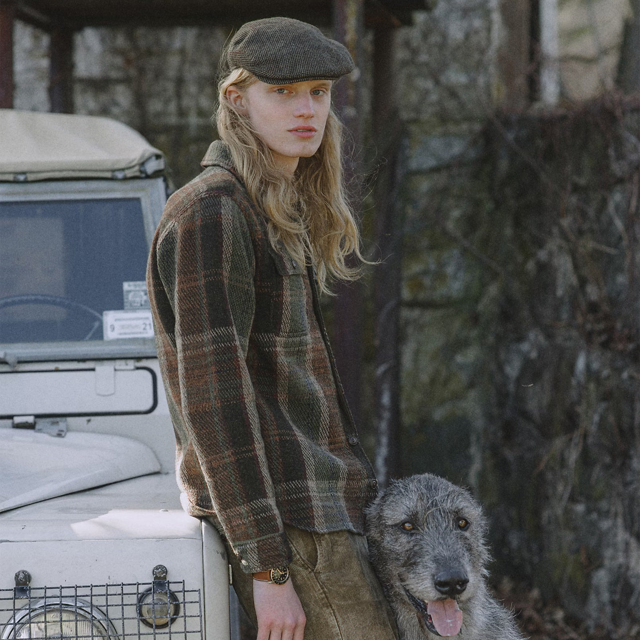 RRL By Ralph Lauren Plaid Wool Cashmere Workshirt Sweater Olive Multi - The Sporting Lodge