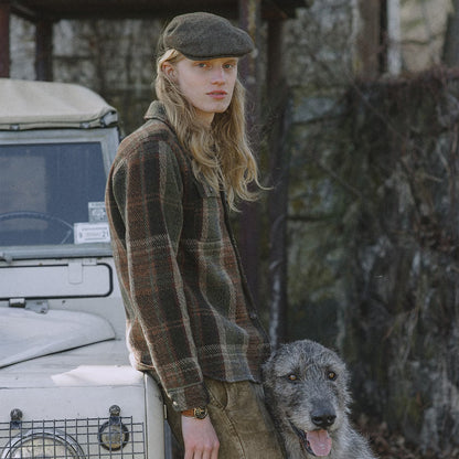 RRL By Ralph Lauren Plaid Wool Cashmere Workshirt Sweater Olive Multi - The Sporting Lodge