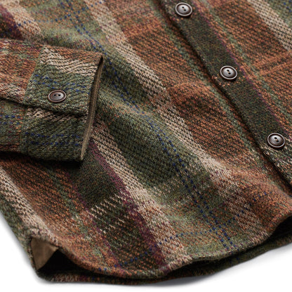 RRL By Ralph Lauren Plaid Wool Cashmere Workshirt Sweater Olive Multi - The Sporting Lodge