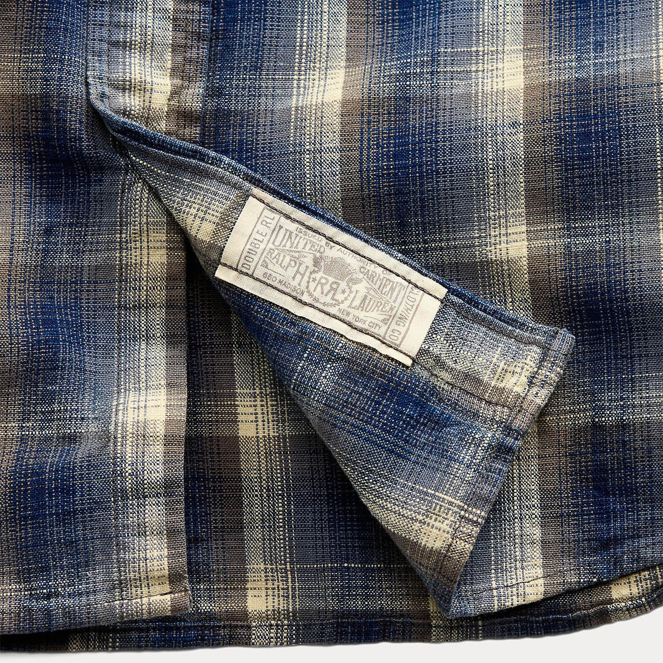 RRL By Ralph Lauren Plaid Woven Workshirt Blue / Gray – The