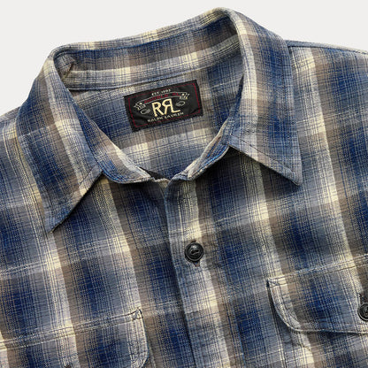 RRL By Ralph Lauren Plaid Woven Workshirt Blue / Gray - The Sporting Lodge