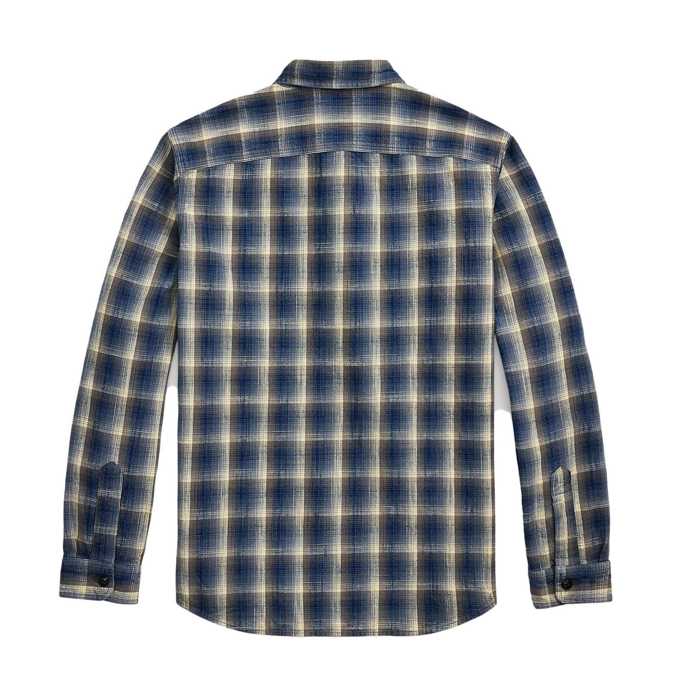 RRL By Ralph Lauren Plaid Woven Workshirt Blue / Gray | The