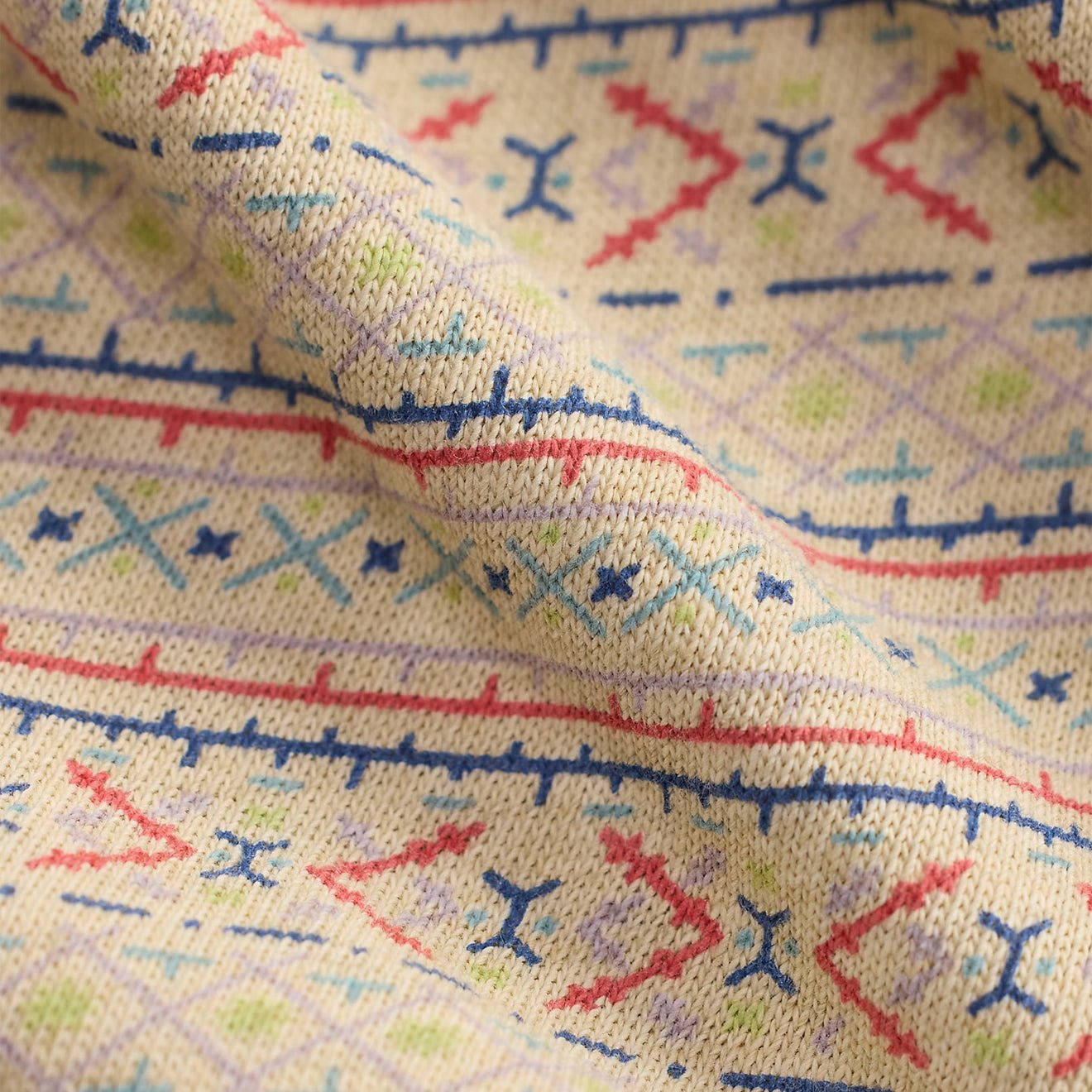 RRL By Ralph Lauren Print Ringer Short Sleeve T Shirt Cream / Multi