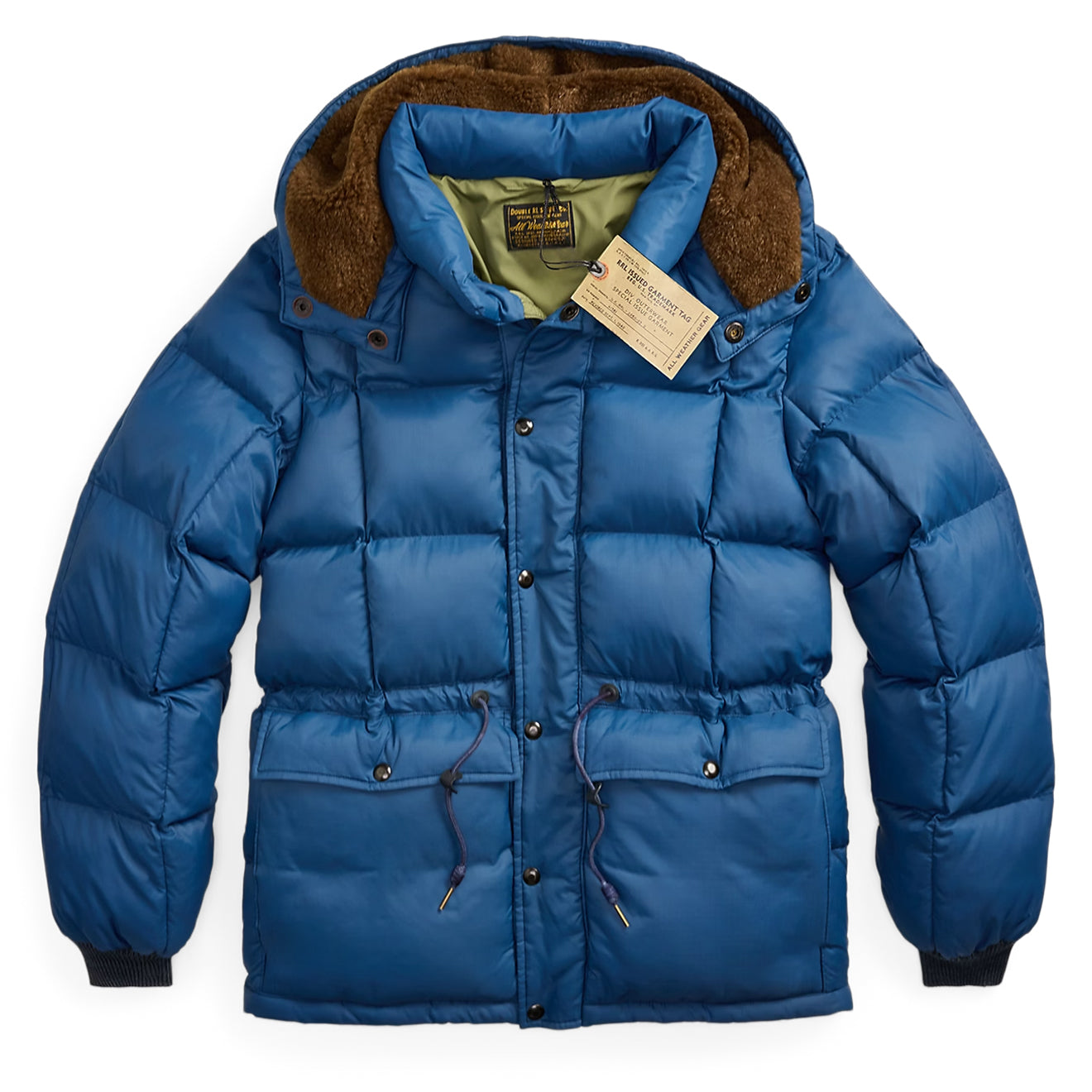 RRL By Ralph Lauren Quilted Ripstop Hooded Jacket Vintage Blue