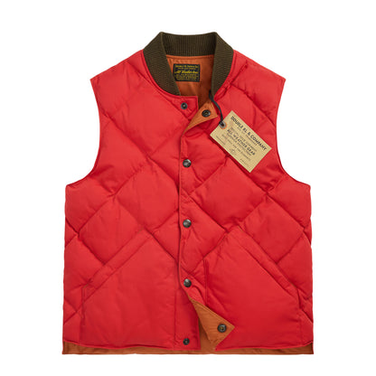 RRL By Ralph Lauren Quilted Vest Vintage Orange