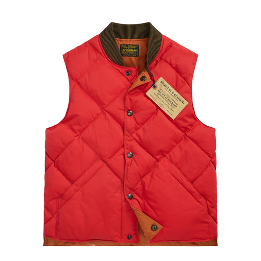 RRL By Ralph Lauren Quilted Vest Vintage Orange