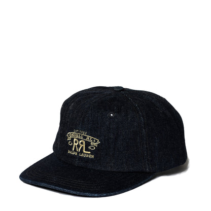 RRL By Ralph Lauren Ranch Logo Denim Ball Cap Rinse - The Sporting Lodge