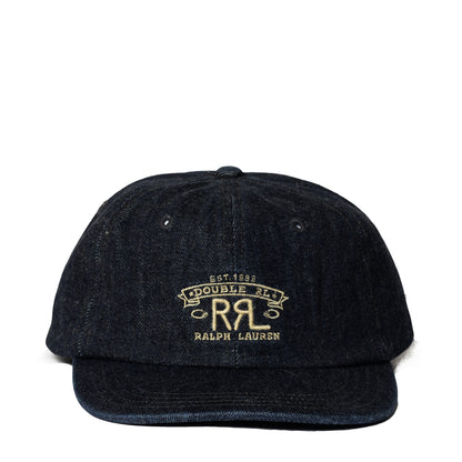 RRL By Ralph Lauren Ranch Logo Denim Ball Cap Rinse - The Sporting Lodge