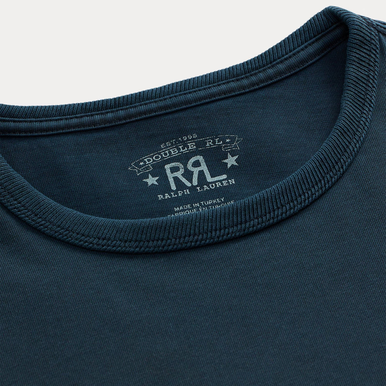 RRL By Ralph Lauren Relaxed Fit Heavyweight Jersey T-Shirt Dark Navy - The Sporting Lodge