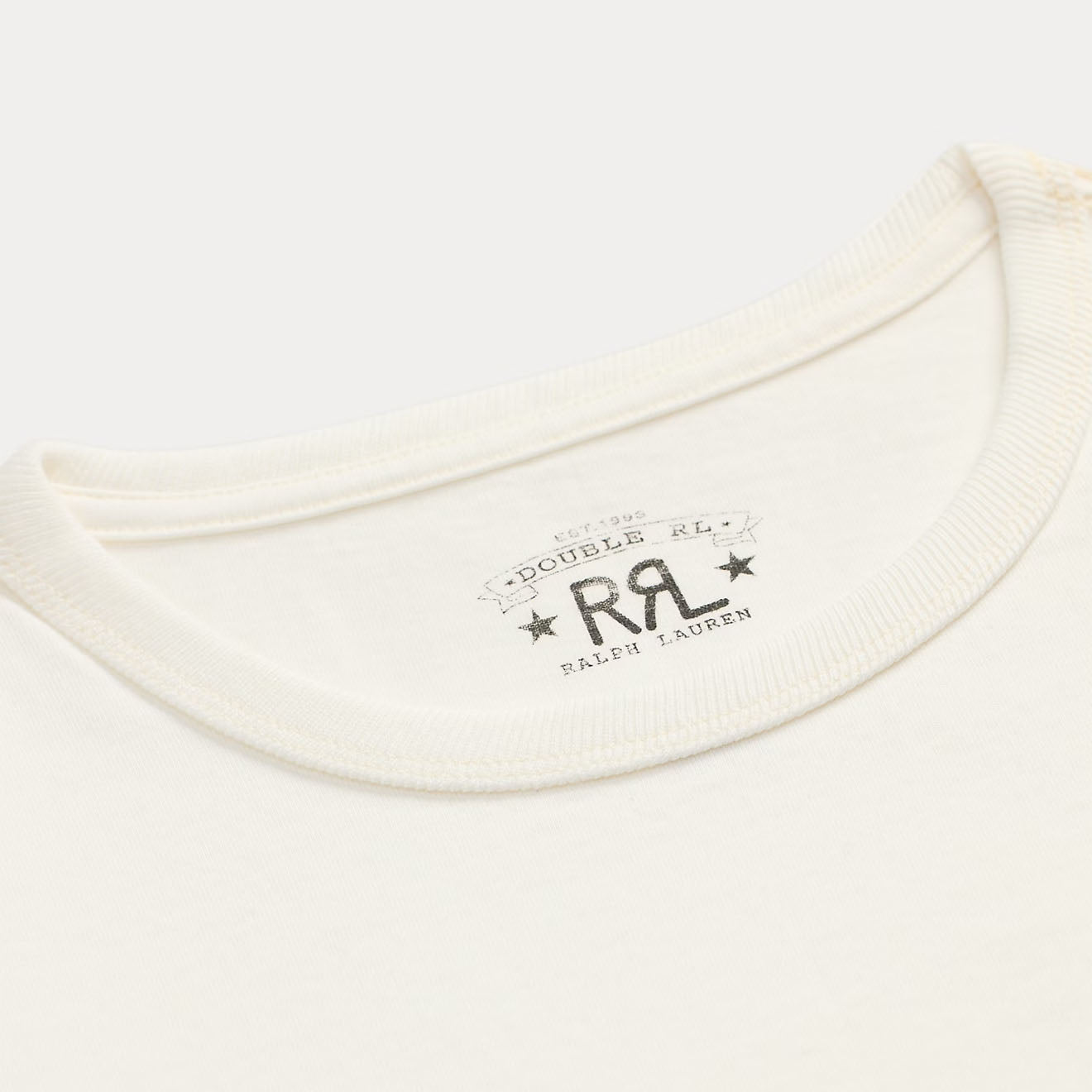 RRL By Ralph Lauren Relaxed Fit Heavyweight Jersey T-Shirt Warm White - The Sporting Lodge