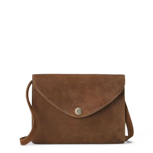RRL By Ralph Lauren Roughout Suede Crossbody Bag Brown